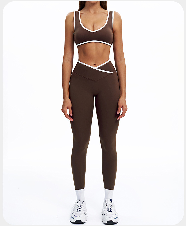 Conjuntos de ropa deportiva para gimnasio y yoga, sin costuras, para mujer, FGBTZ8843