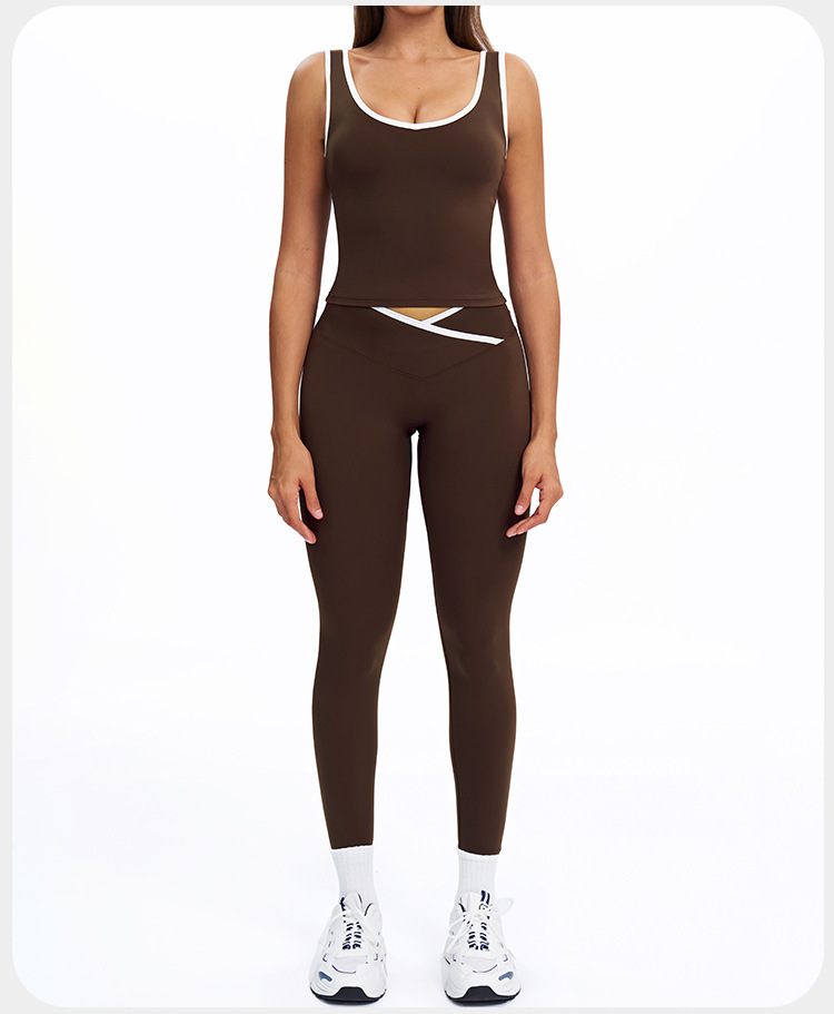 Conjuntos de ropa deportiva para gimnasio y yoga, sin costuras, para mujer, FGBTZ8843