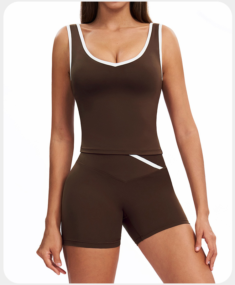 Conjuntos de ropa deportiva para gimnasio y yoga, sin costuras, para mujer, FGBTZ8843