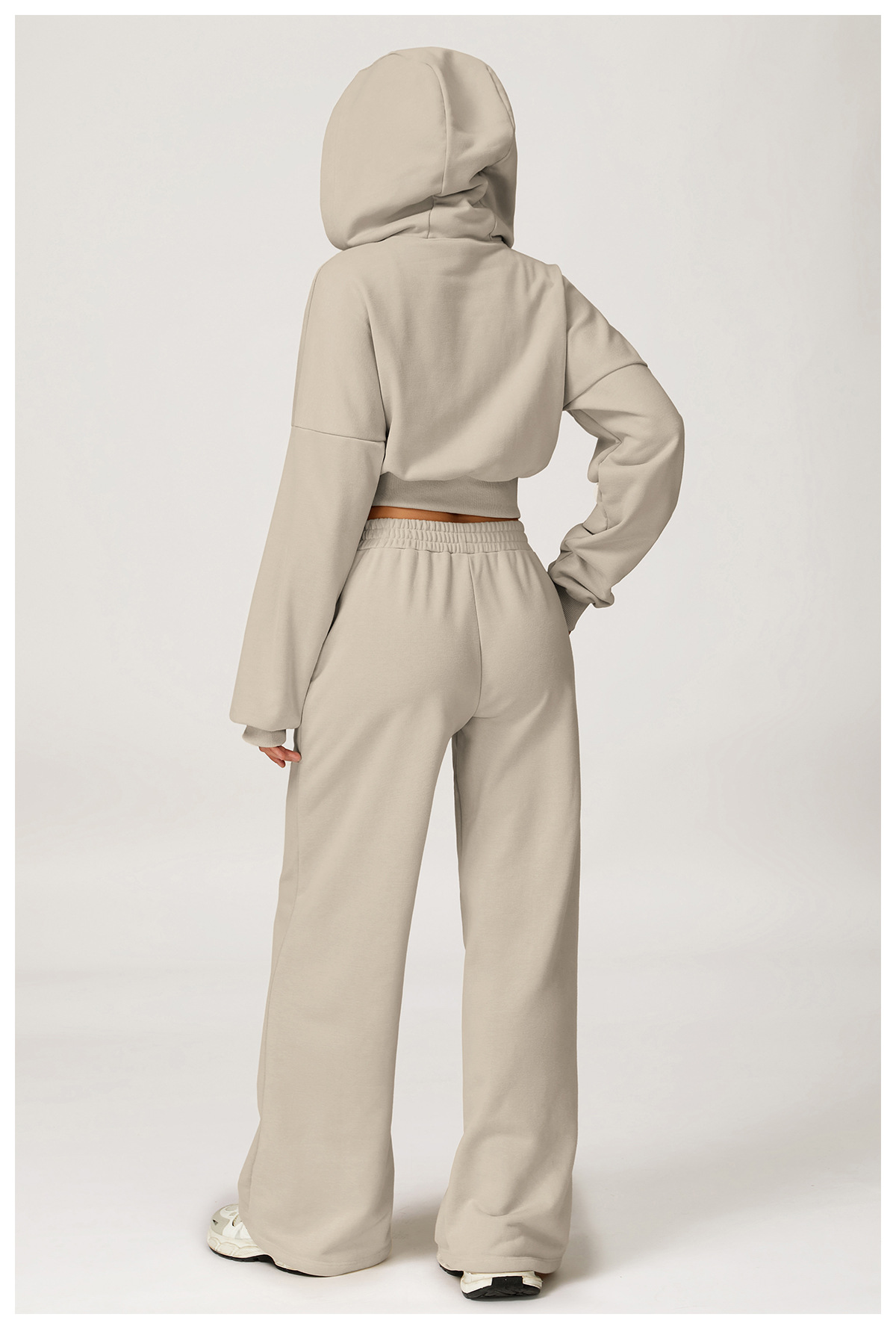 Conjunto deportivo informal de dos piezas de manga larga para mujer, cómodo, para fitness, running, yoga, sudadera con cintura alta, FGBTZ4507