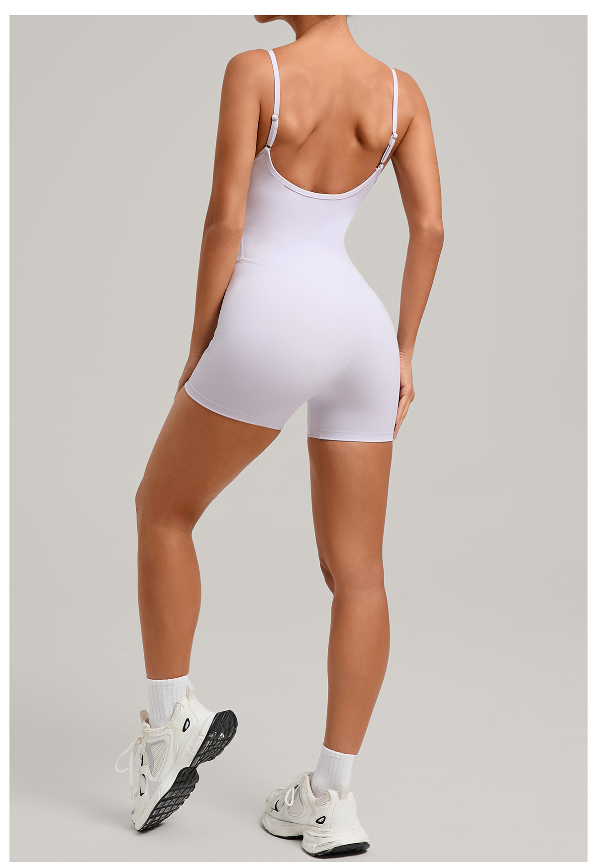 Pantalones cortos deportivos sin espalda para mujer, ropa deportiva para gimnasio, mono deportivo de una pieza FGB69321