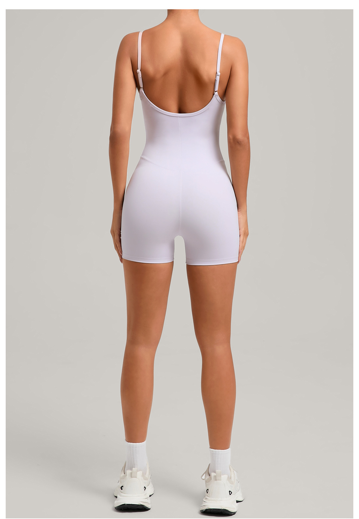 Pantalones cortos deportivos sin espalda para mujer, ropa deportiva para gimnasio, mono deportivo de una pieza FGB69321