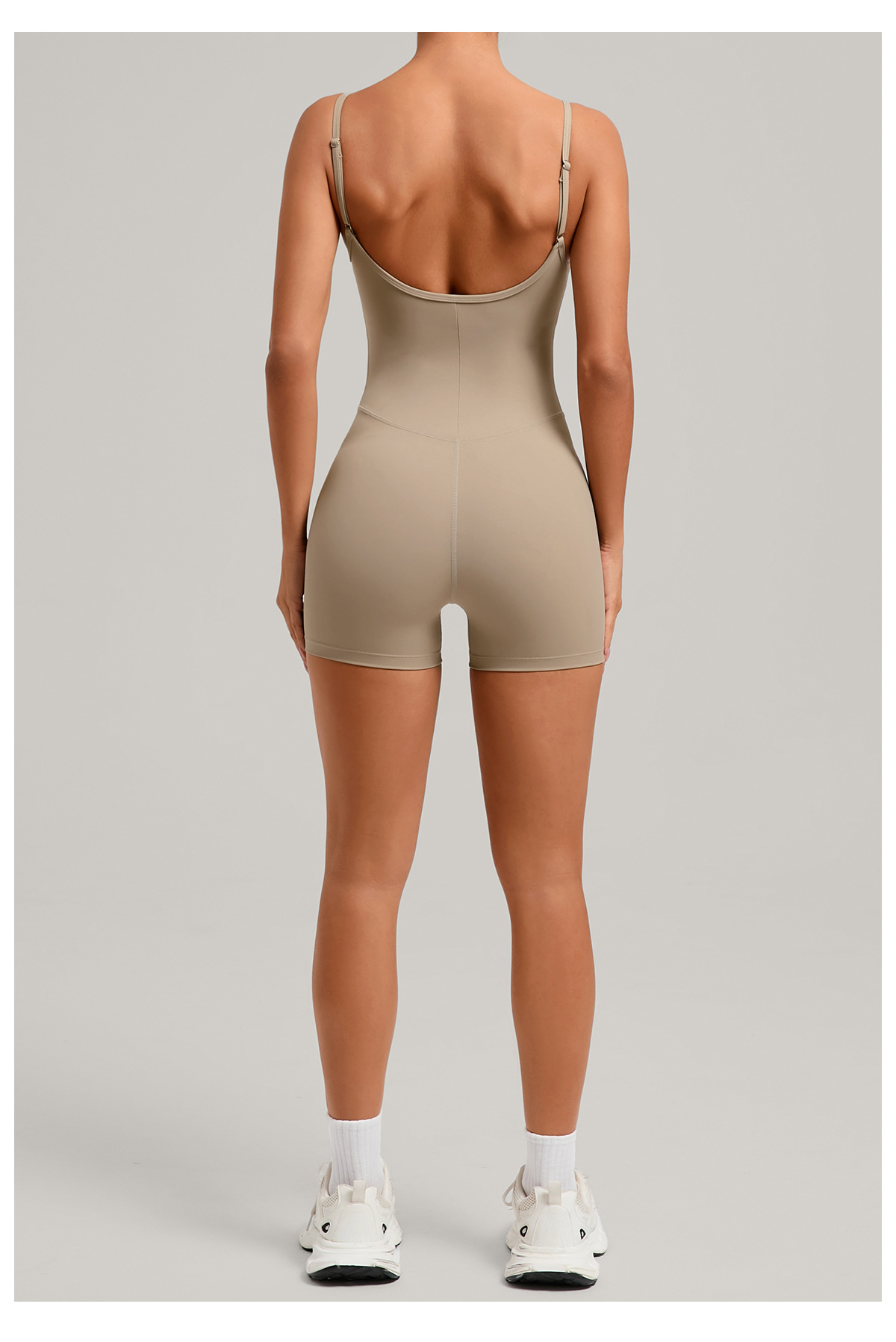 Pantalones cortos deportivos sin espalda para mujer, ropa deportiva para gimnasio, mono deportivo de una pieza FGB69321