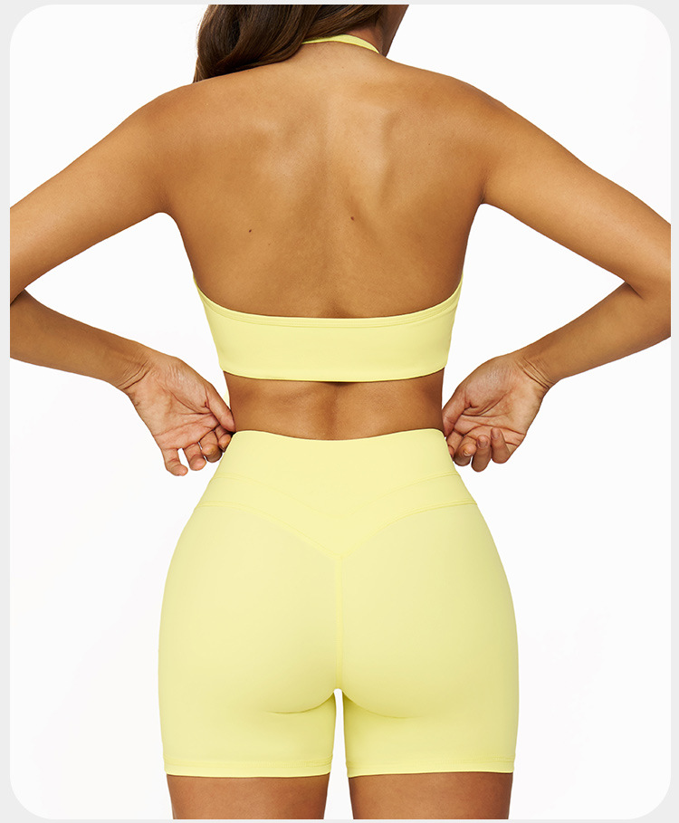 Conjuntos de sujetador y pantalones cortos deportivos para mujer, ropa deportiva para ejercicio y yoga, FGBTZ3109