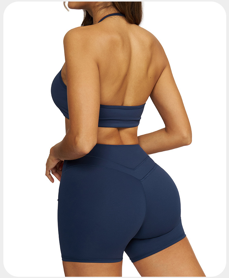 Conjuntos de sujetador y pantalones cortos deportivos para mujer, ropa deportiva para ejercicio y yoga, FGBTZ3109