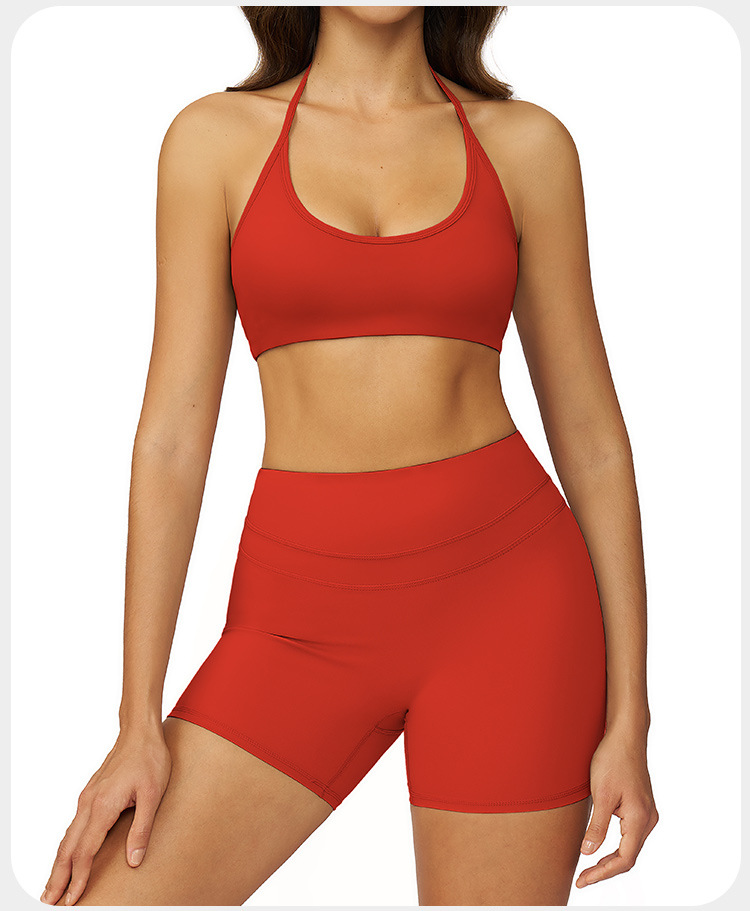Conjuntos de sujetador y pantalones cortos deportivos para mujer, ropa deportiva para ejercicio y yoga, FGBTZ3109