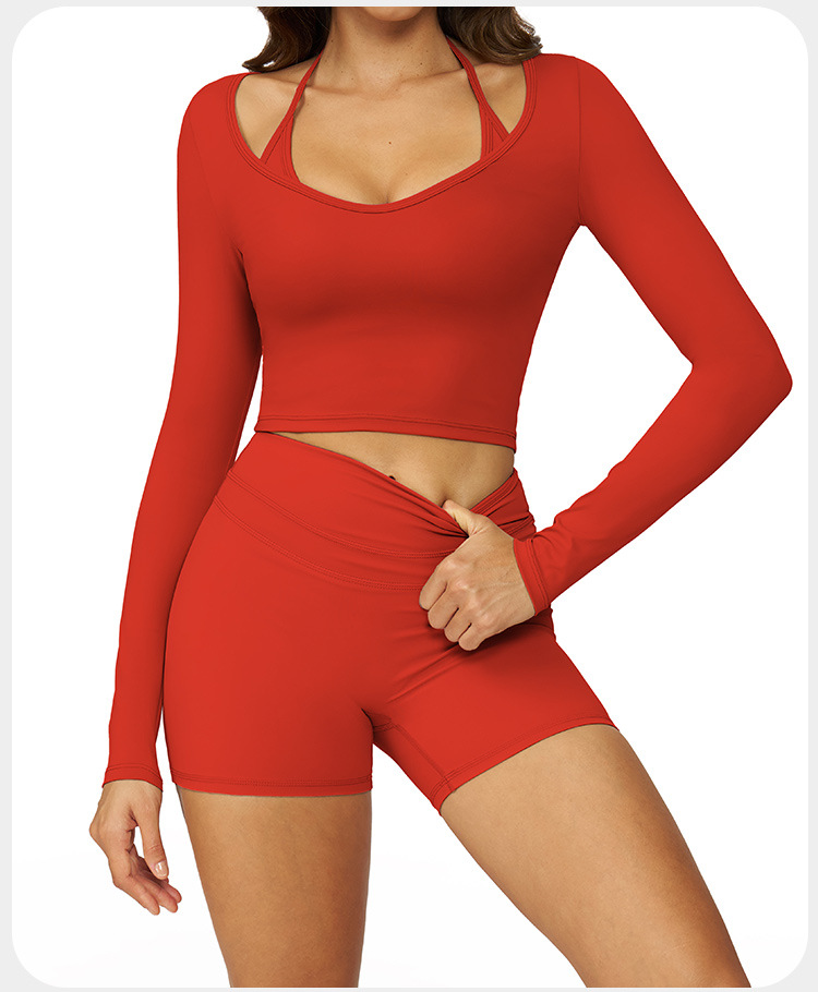 Conjuntos de ropa deportiva atlética para mujer, ropa elástica de entrenamiento, yoga, FGBTZ3109