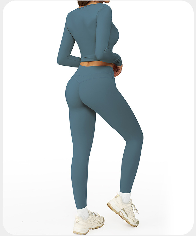 Conjuntos de ropa deportiva atlética para mujer, ropa elástica de entrenamiento, yoga, FGBTZ3109