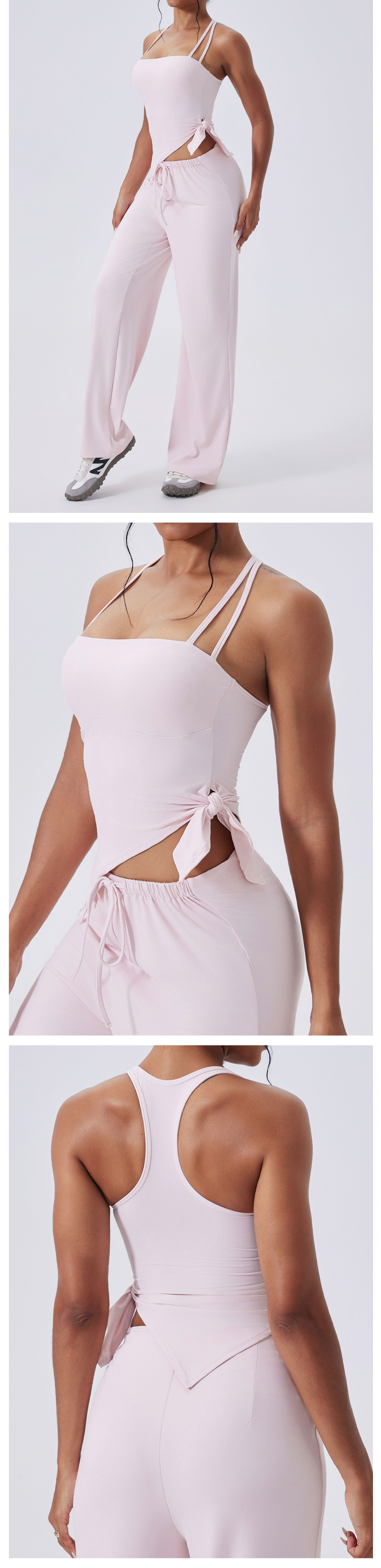 Top deportivo para gimnasio, running, fitness, yoga, sujetador deportivo elástico, tirantes finos, sin mangas, ajustado, FGBWX3290