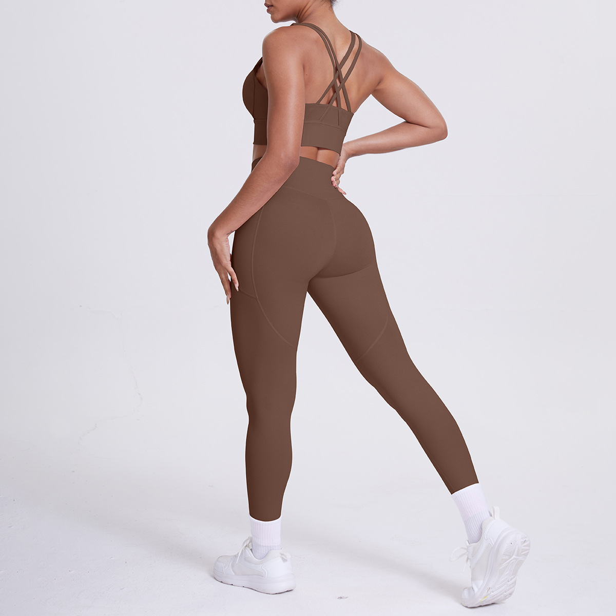 Conjunto deportivo de 2 piezas para mujer, ropa deportiva, conjuntos de yoga, conjuntos de entrenamiento para mujer FGB7113 7108