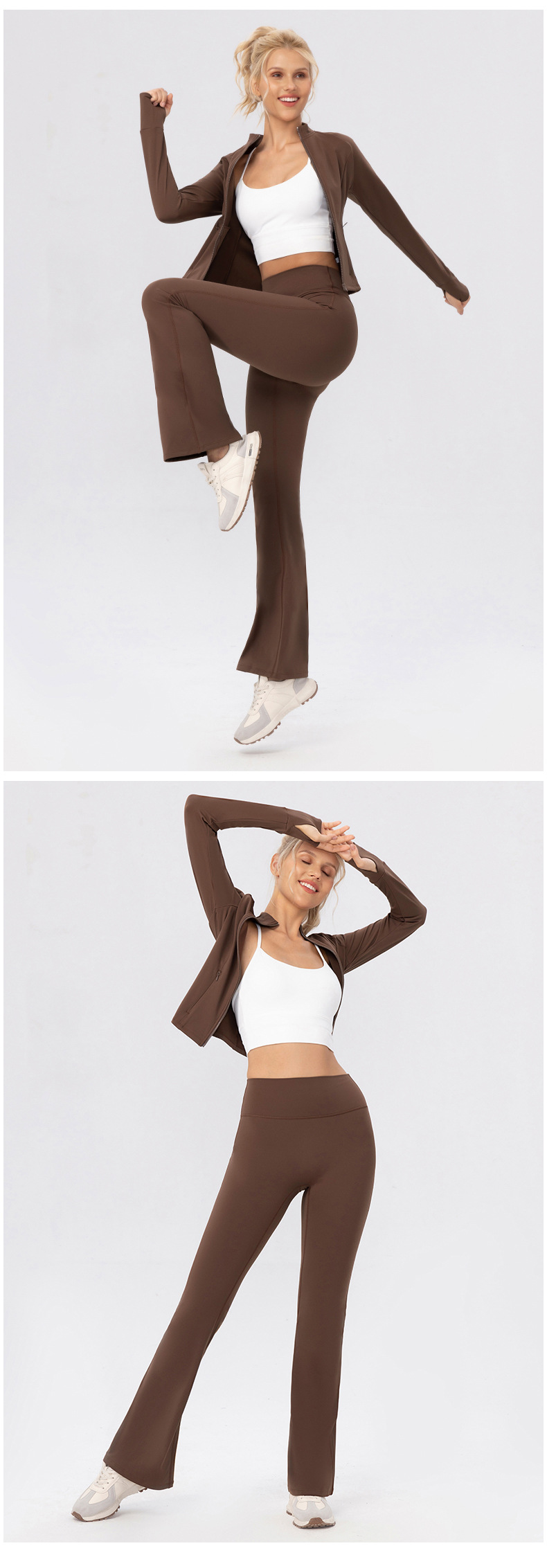 Chaqueta deportiva de otoño para mujer, para pilates, gimnasio, GB52633