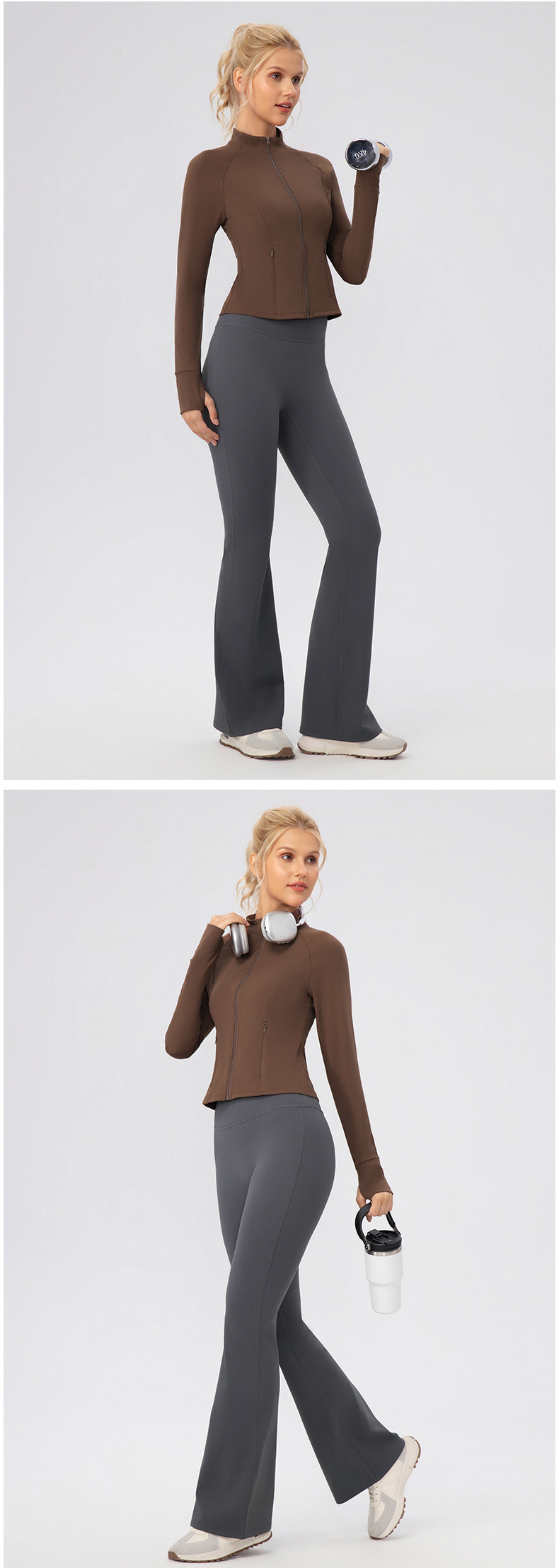 Chaqueta deportiva de otoño para mujer, para pilates, gimnasio, GB52633