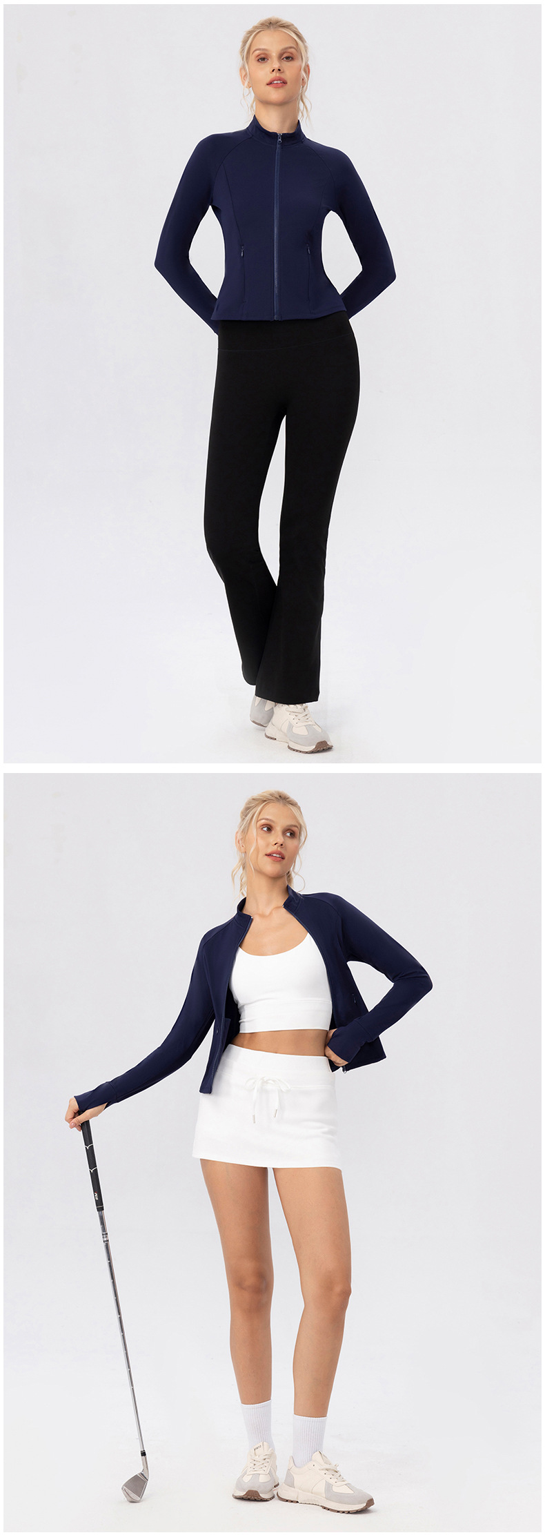 Chaqueta deportiva de otoño para mujer, para pilates, gimnasio, GB52633