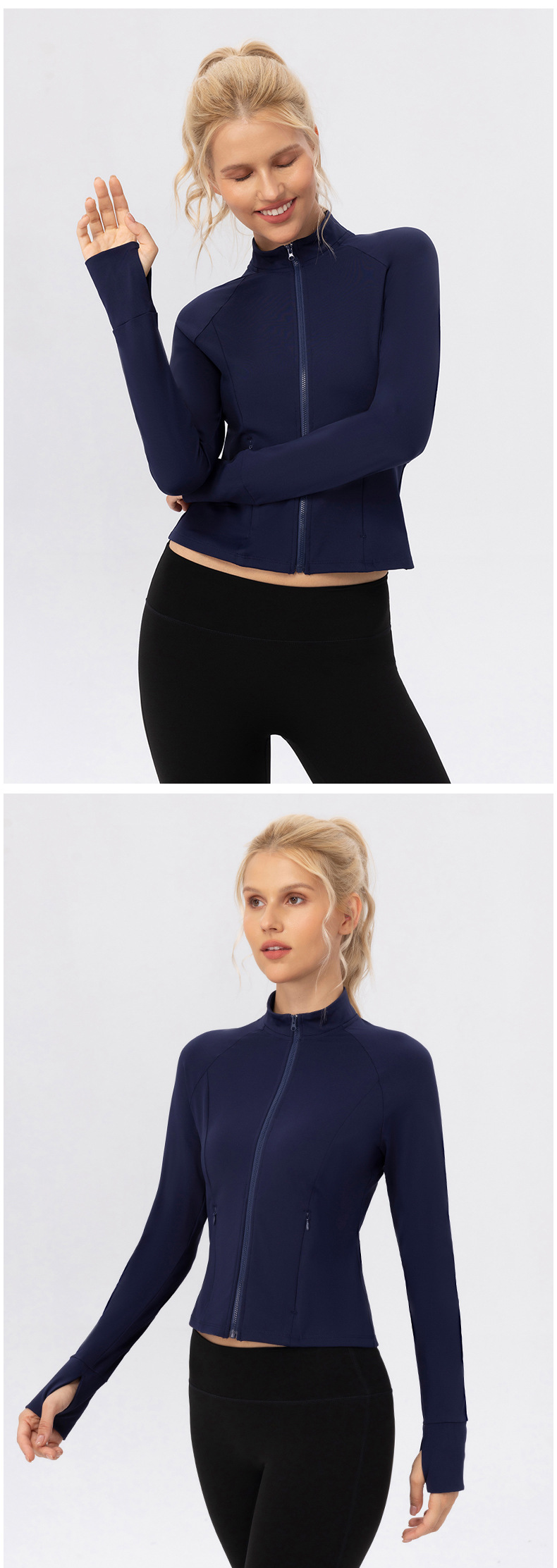 Chaqueta deportiva de otoño para mujer, para pilates, gimnasio, GB52633