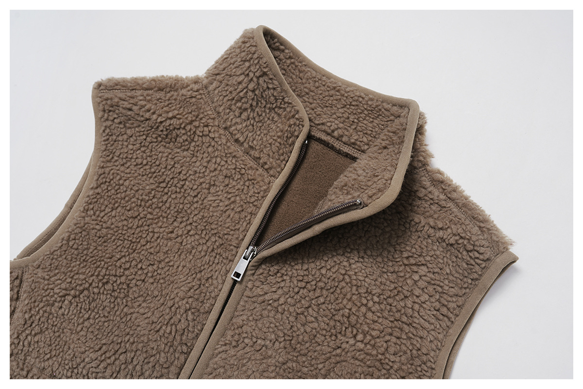 Chaleco polar con cremallera para correr y entrenar al aire libre FGBEWT9500