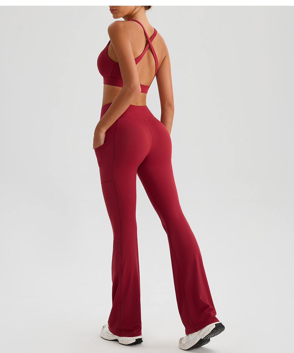 Conjunto de fitness para mujer, ropa de yoga, venta al por mayor, ropa deportiva para gimnasio, FGBYW574 KW443