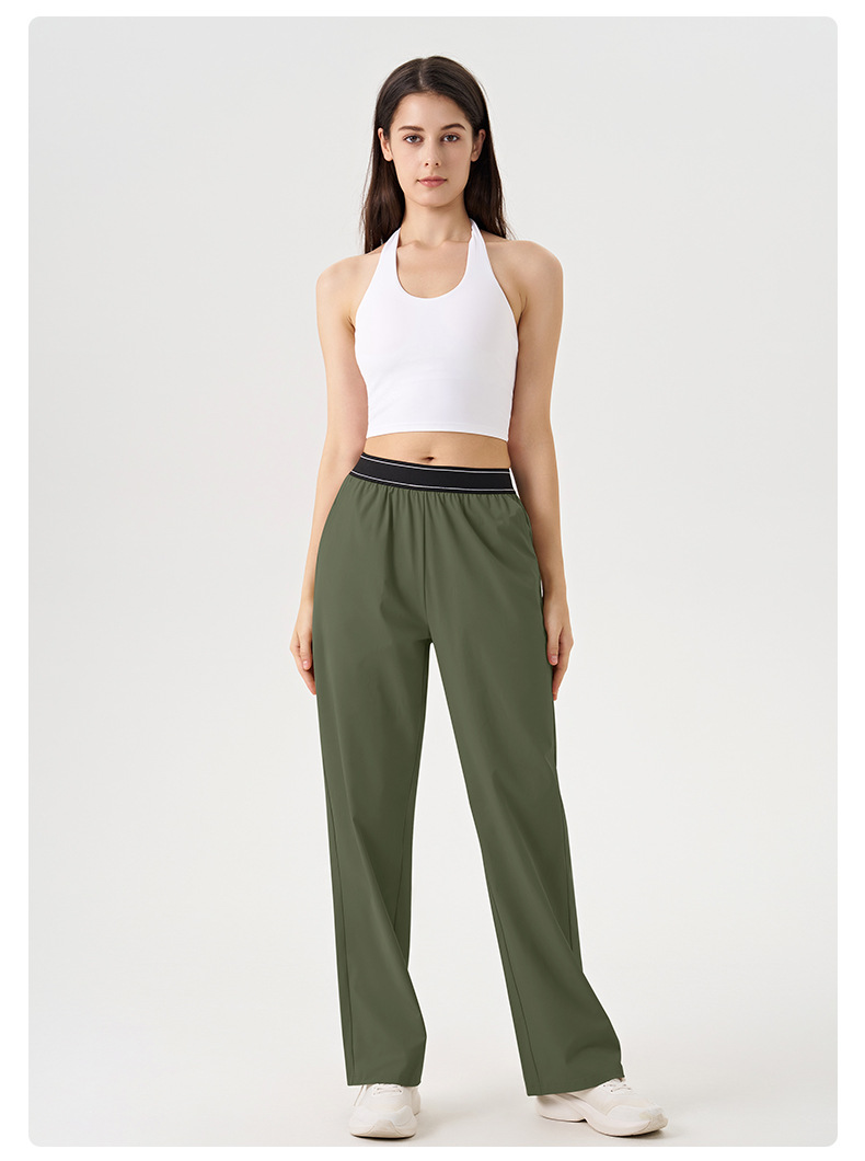 Pantalones deportivos holgados de pierna ancha para mujer, ideales para correr, hacer ejercicio o yoga. FGBK6578