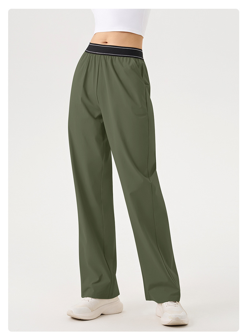 Pantalones deportivos holgados de pierna ancha para mujer, ideales para correr, hacer ejercicio o yoga. FGBK6578