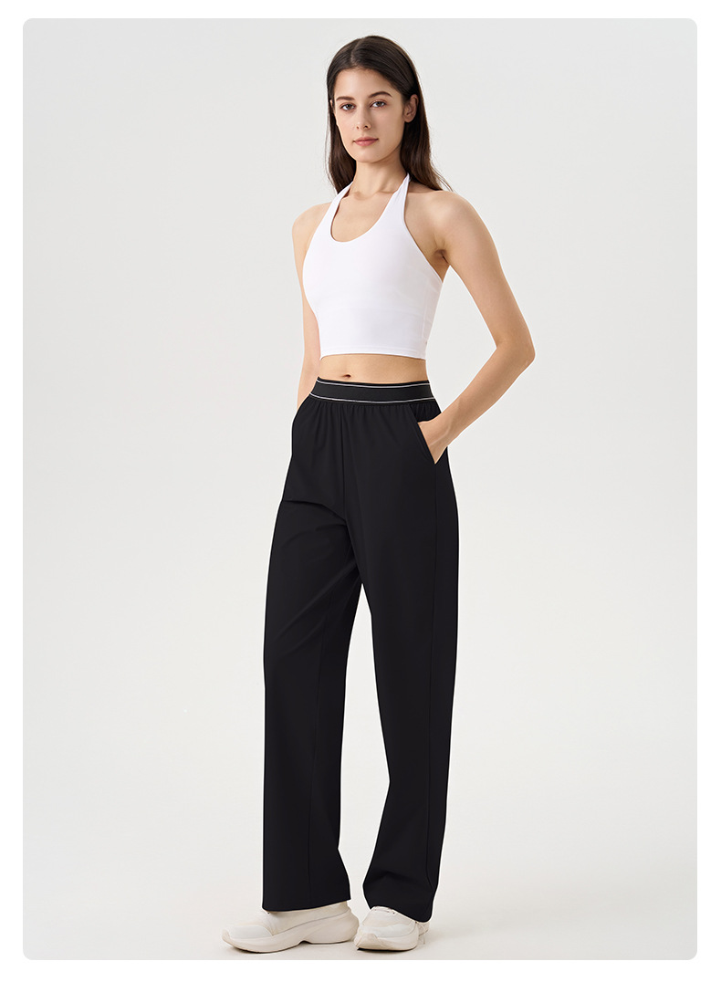 Pantalones deportivos holgados de pierna ancha para mujer, ideales para correr, hacer ejercicio o yoga. FGBK6578