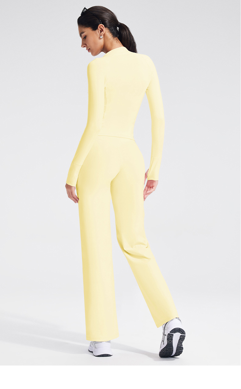 Chaqueta deportiva de manga larga con cremallera, ligera y transpirable, ideal para correr, hacer yoga y otros deportes. Incluye orificio para el pulgar. Modelo FGBB-XL37