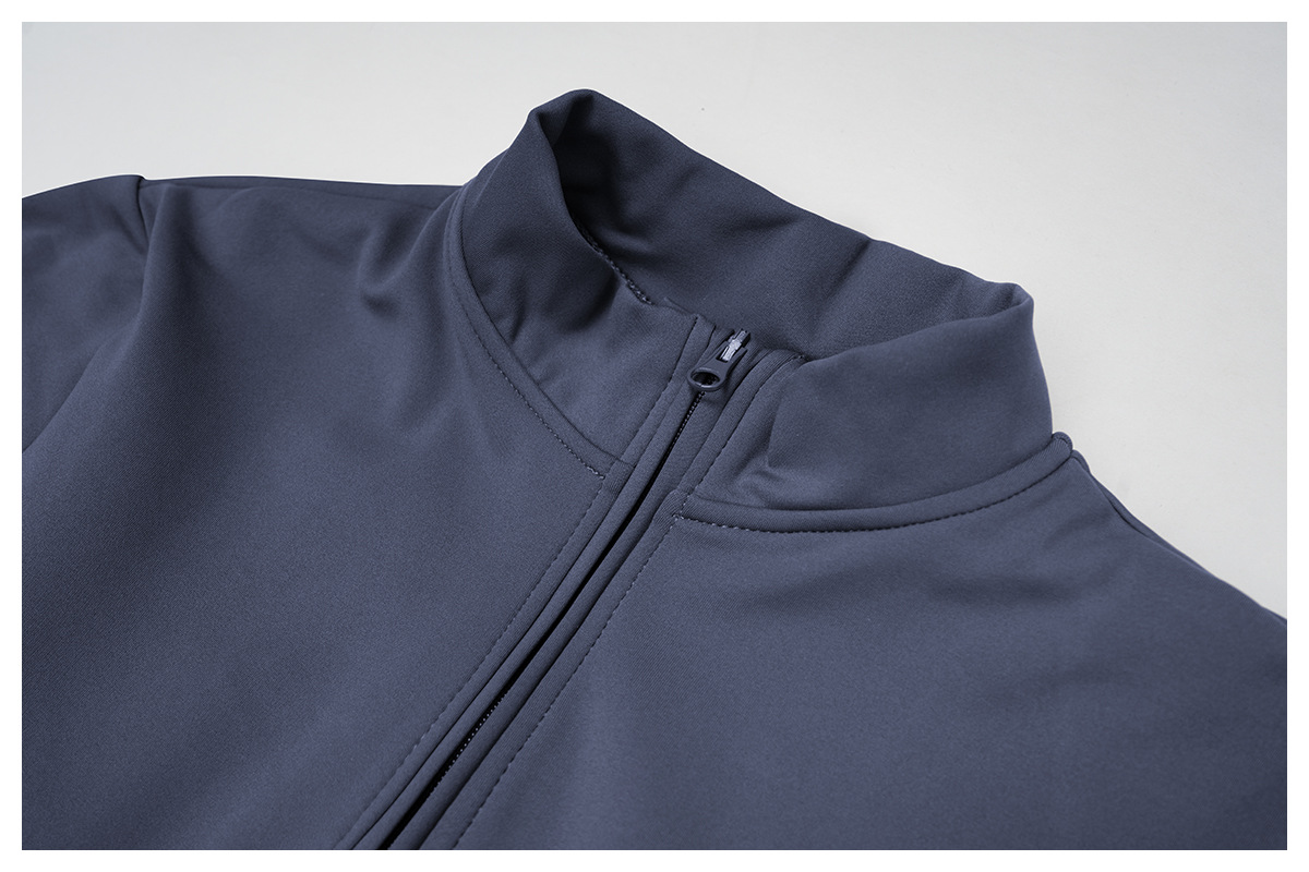 Mono deportivo de yoga de manga larga para mujer, estilo cross-border, de punto, con cremallera FGBELT2509