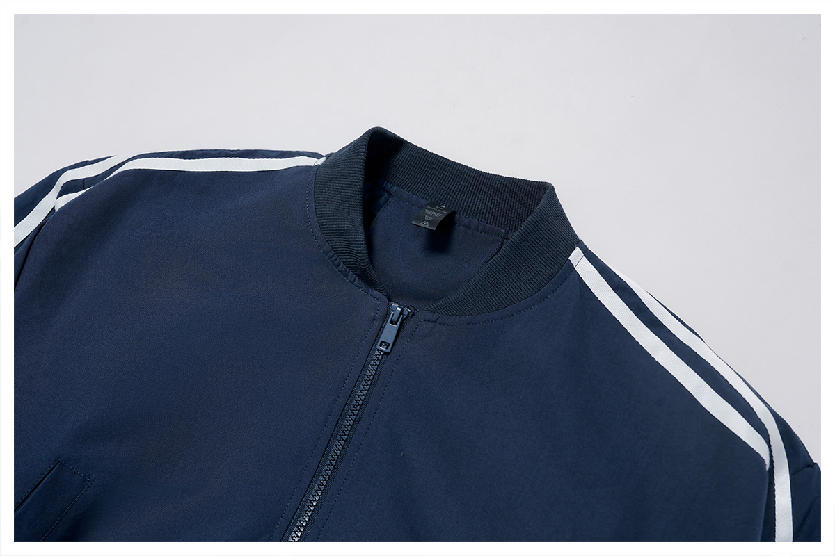 Chaquetas de forro polar suelto de otoño/invierno con cremalleras para mujer, de alta calidad, a rayas, FGBEWT4504