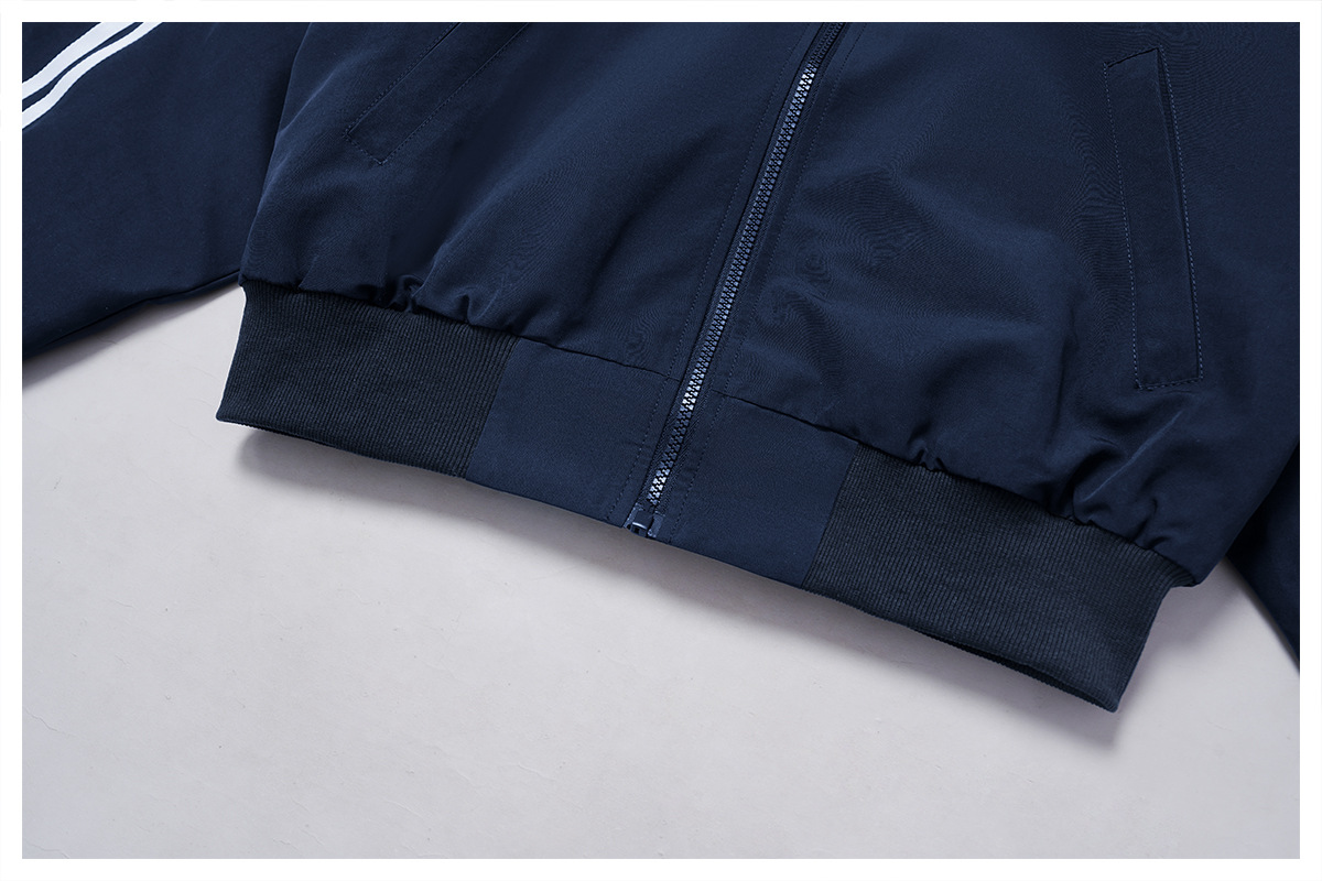 Chaquetas de forro polar suelto de otoño/invierno con cremalleras para mujer, de alta calidad, a rayas, FGBEWT4504