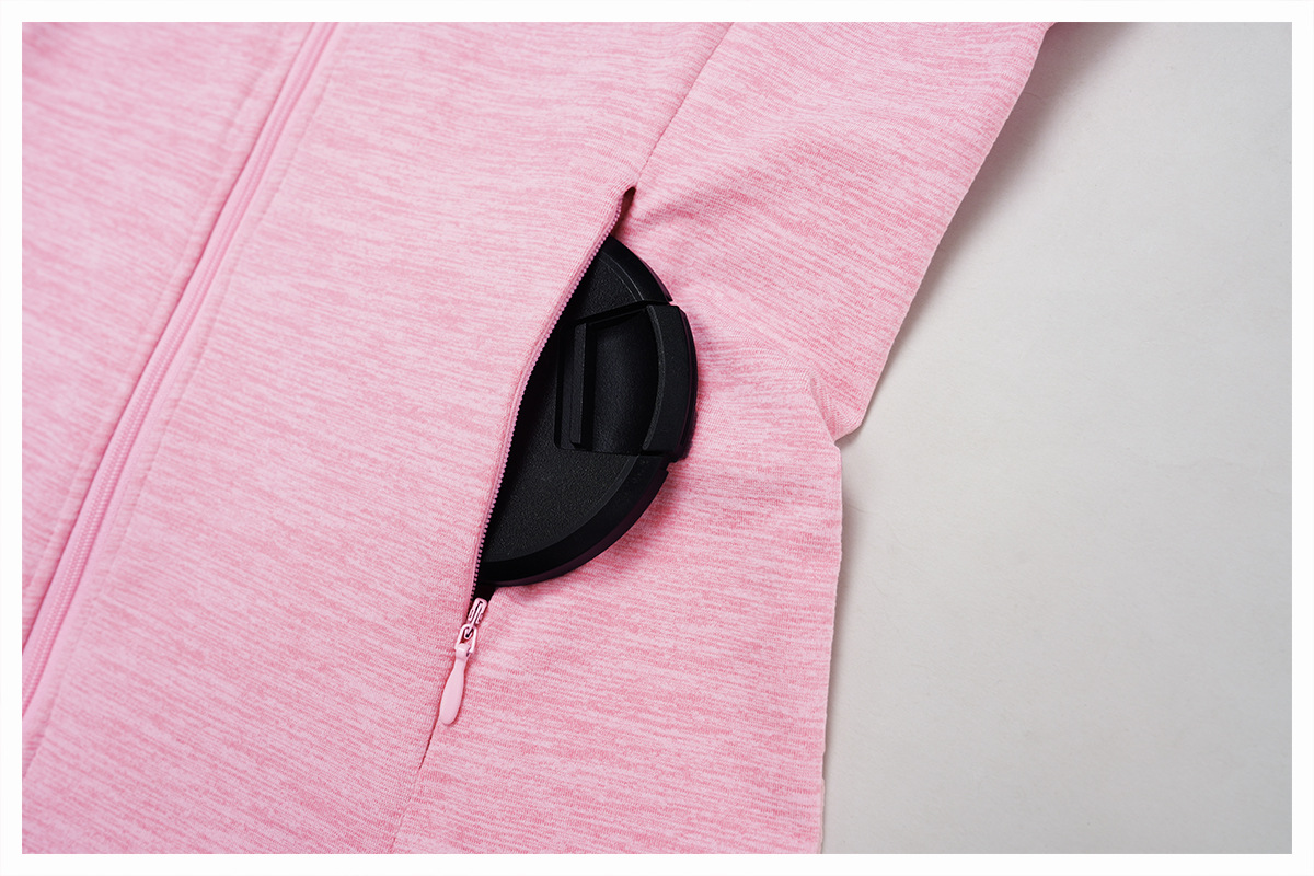 Chaqueta deportiva ajustada para mujer, ideal para fitness, running, yoga, yoga y fitness. Manga larga, cierre completo, transpirable y de secado rápido. Modelo FGBTZ4510.