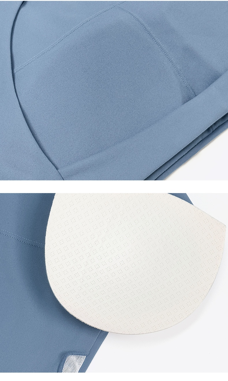 ¡Novedad! Top corto de yoga para gimnasio, entrenamiento y fitness. ¡En oferta! Top de yoga suave, sin espalda y de manga corta para mujer. Logotipo personalizado. Modelo FGBYT1341