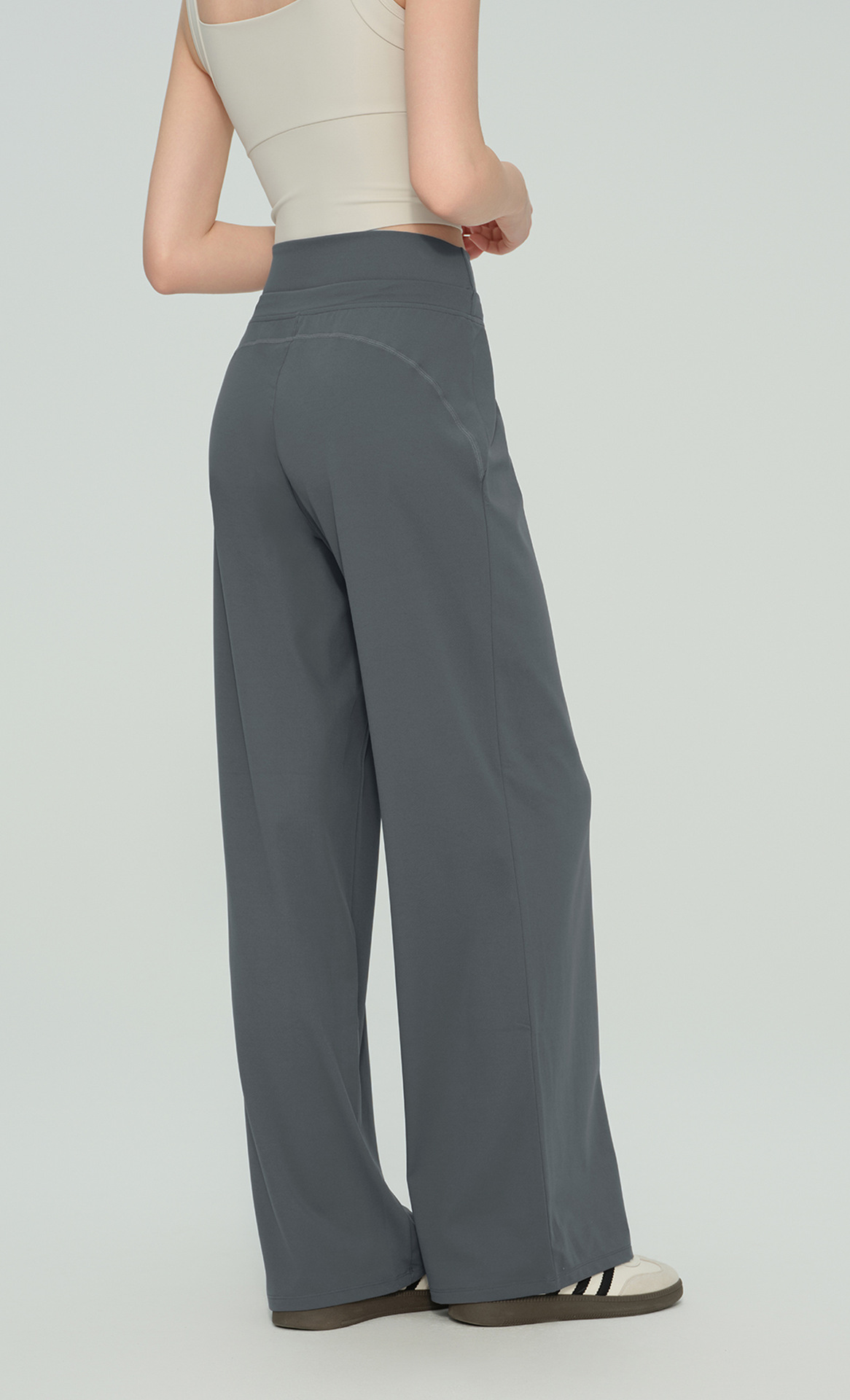 Pantalones de yoga de alta elasticidad, cintura alta, realzadores de cadera, sin marcas incómodas, tejido polar para ejercicio FGBCK53012