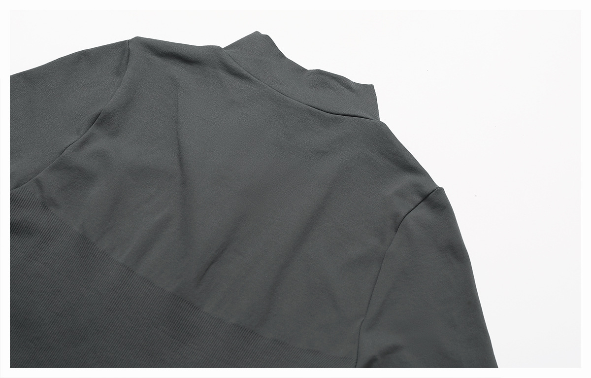 Chaqueta deportiva para mujer, ligera, de seda, transpirable, de manga larga, con cremallera completa, color liso, ideal para yoga FGBDWT7725