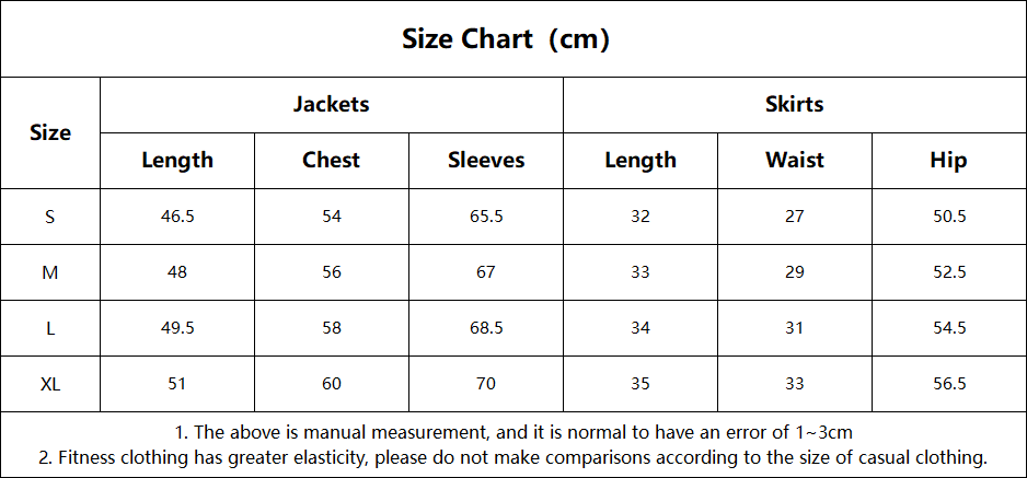 Conjunto deportivo informal de chaqueta, pantalón y falda para mujer con cintura elástica FGBT6607 K6609