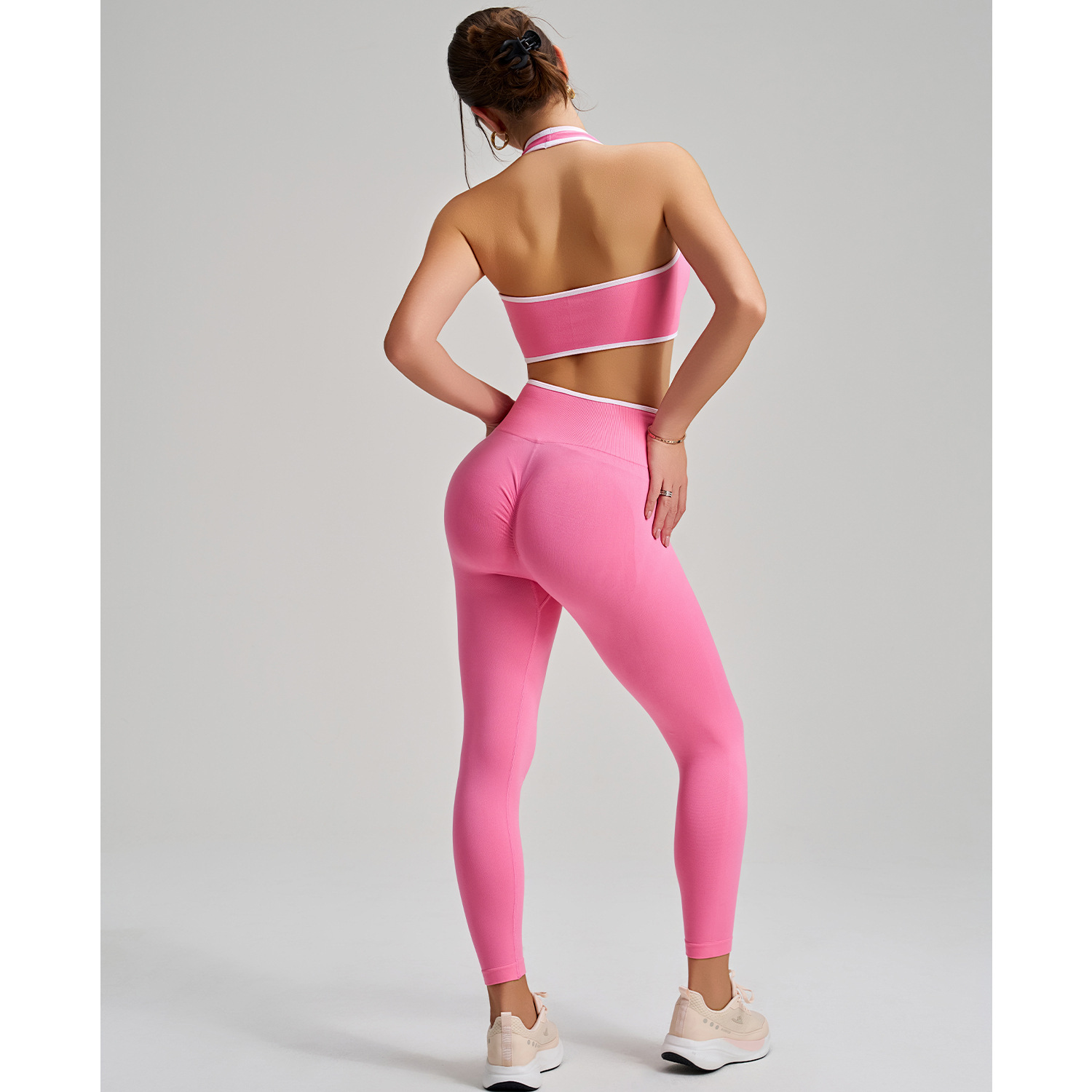Conjunto de yoga sin costuras para mujer, ideal para fitness y deportes FGBWX2493 CK5493
