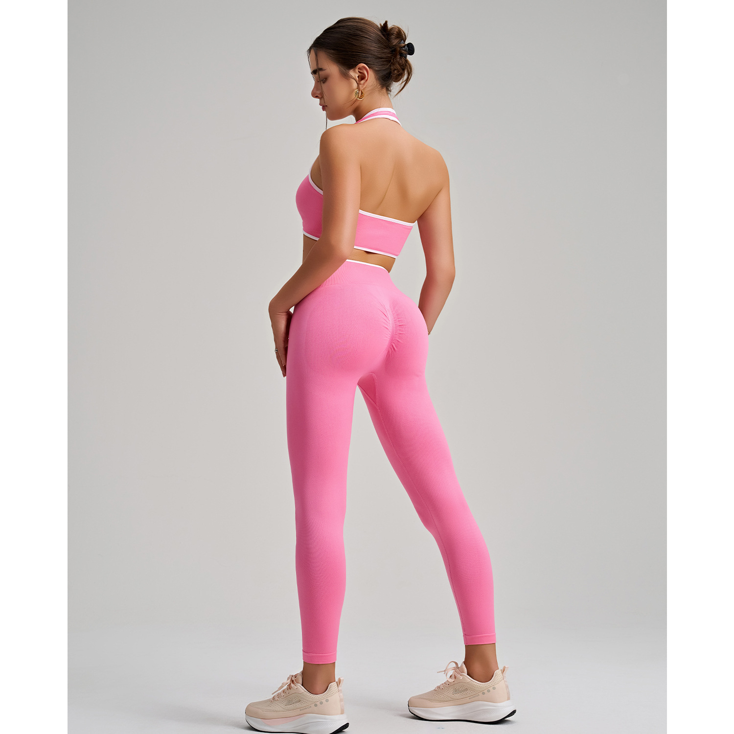 Conjunto de yoga sin costuras para mujer, ideal para fitness y deportes FGBWX2493 CK5493