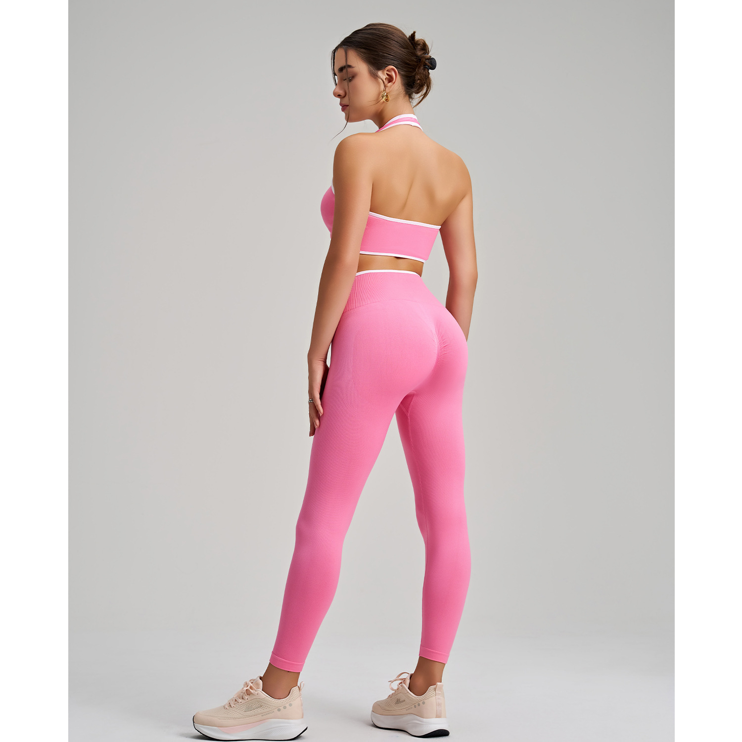 Conjunto de yoga sin costuras para mujer, ideal para fitness y deportes FGBWX2493 CK5493
