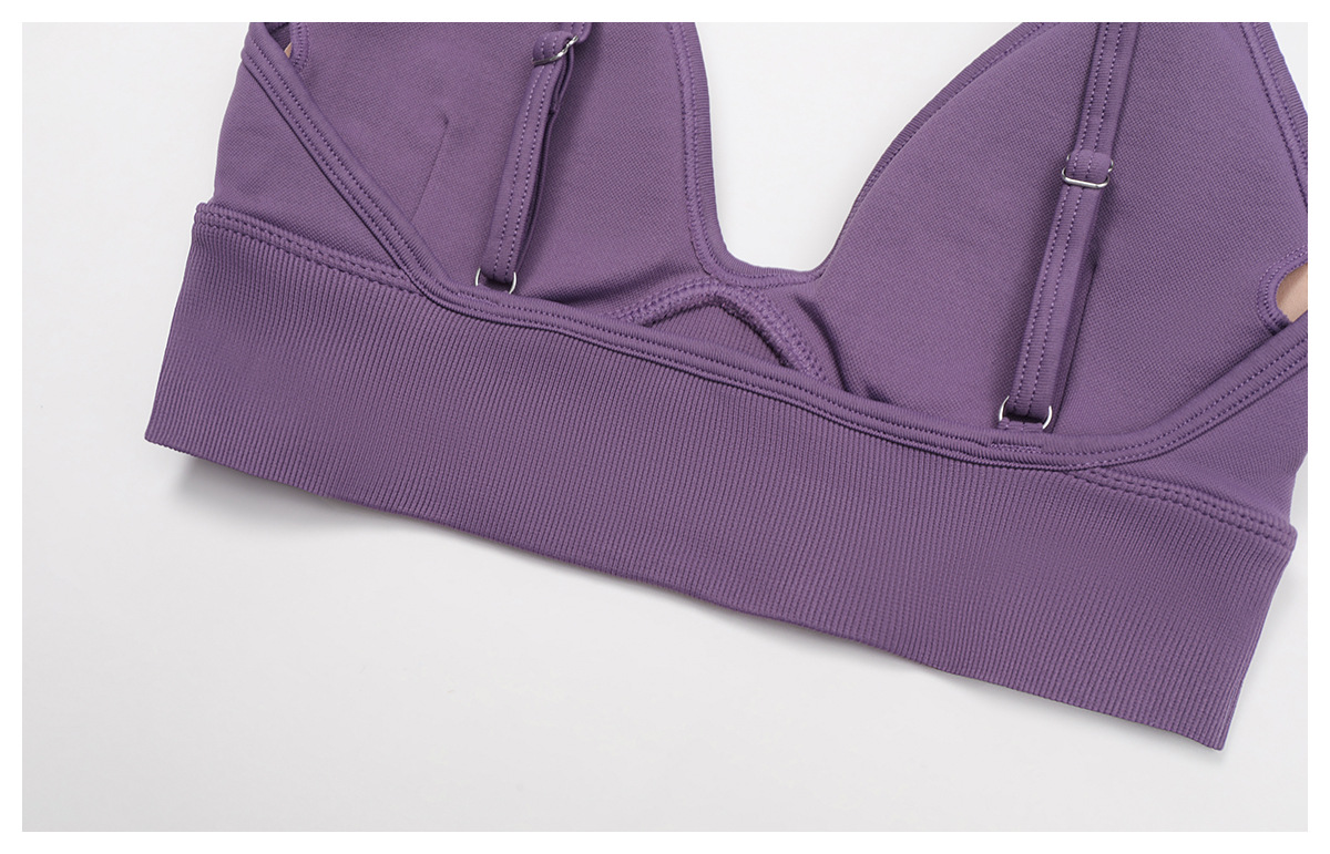 Conjunto de yoga sin costuras para mujer, sujetador deportivo push-up sexy, ideal para yoga, gimnasio y fitness. Conjunto de entrenamiento FGBTZ7790