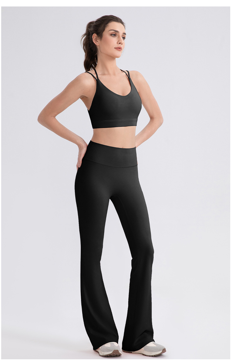 Pantalones de yoga acampanados de cintura alta, suaves y transpirables, de alta calidad, a prueba de sentadillas, para mujer FGB52319