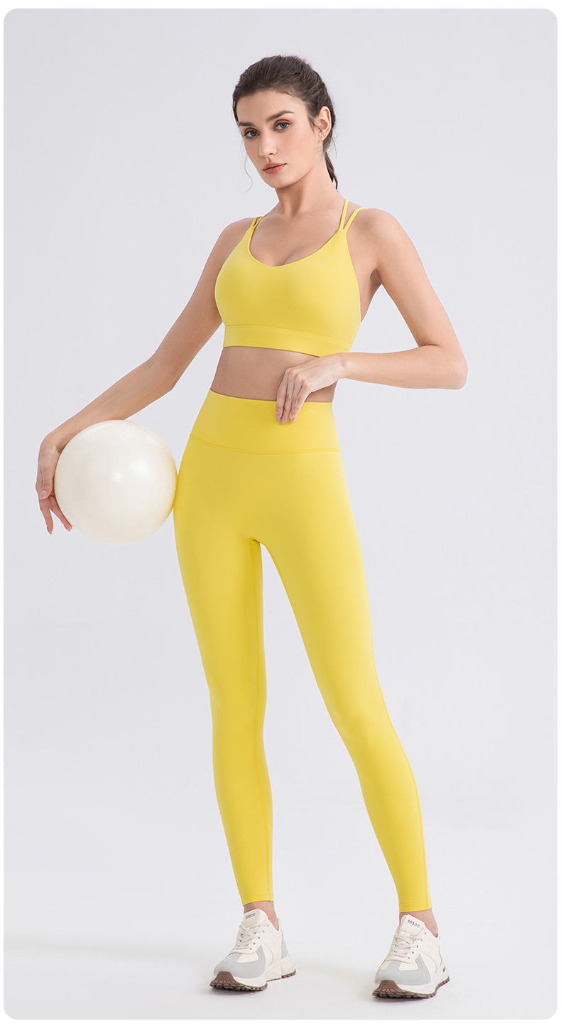 Sujetador deportivo de nailon y licra con espalda cruzada para entrenamiento, running, yoga, fitness, alto impacto, gimnasio, FGB52760