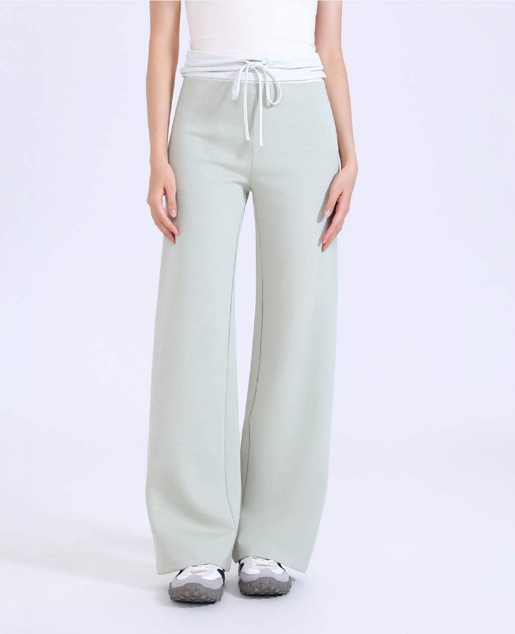 Pantalones deportivos casuales para mujer, personalizables, de yoga, elásticos, con cordón, largos, FGBCK3548