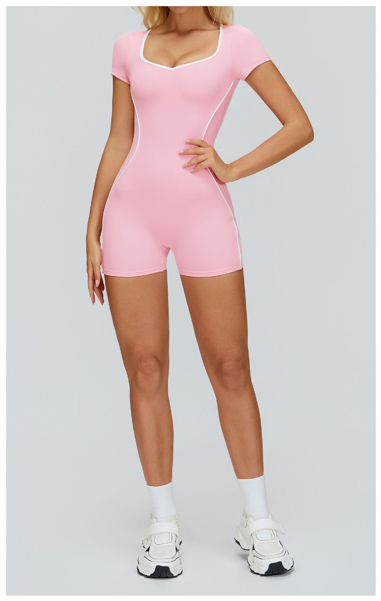 Mono de una pieza para mujer para entrenamiento, fitness, gimnasio, yoga, FGBELT2501