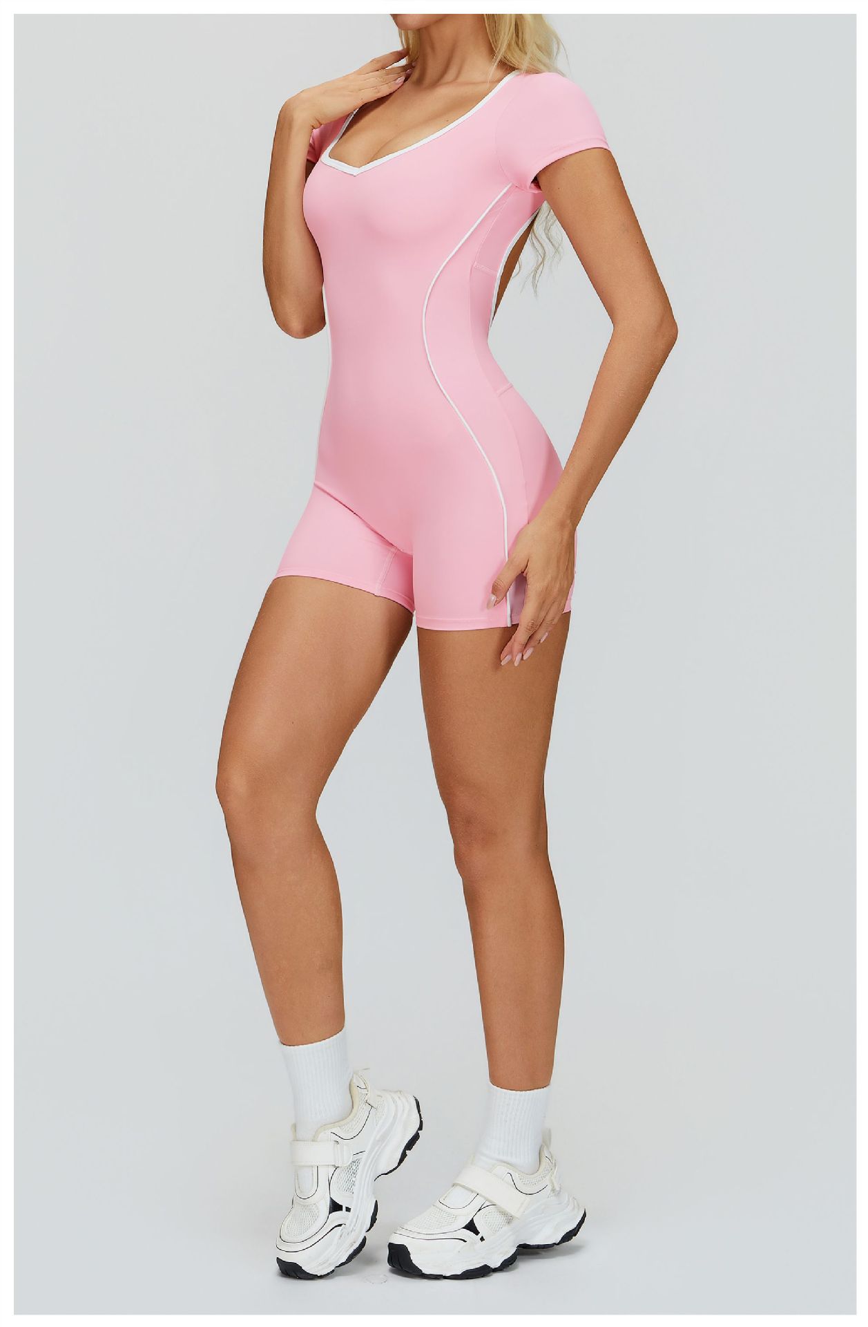 Mono de una pieza para mujer para entrenamiento, fitness, gimnasio, yoga, FGBELT2501