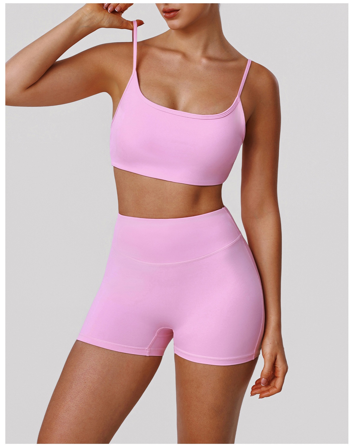 Conjunto de chándal para correr para mujer, sujetador y pantalones cortos, ropa de fitness, top de entrenamiento, conjuntos de yoga de cintura alta FGBSM2392