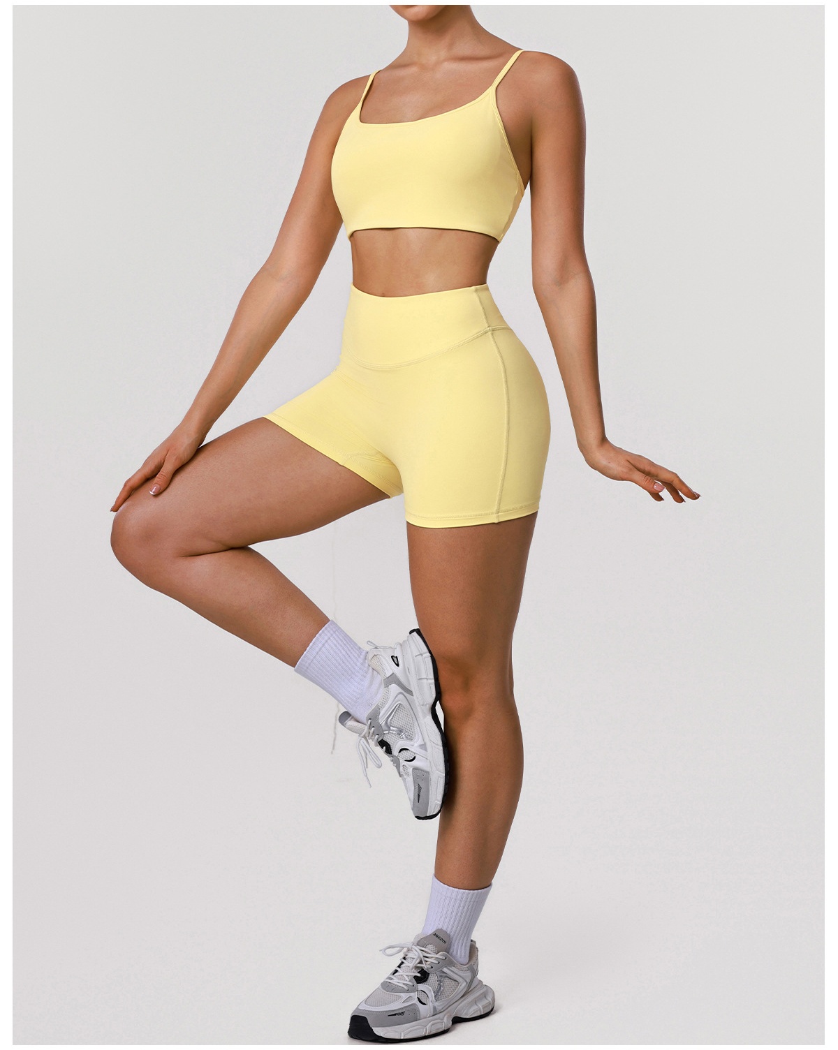 Conjunto de chándal para correr para mujer, sujetador y pantalones cortos, ropa de fitness, top de entrenamiento, conjuntos de yoga de cintura alta FGBSM2392