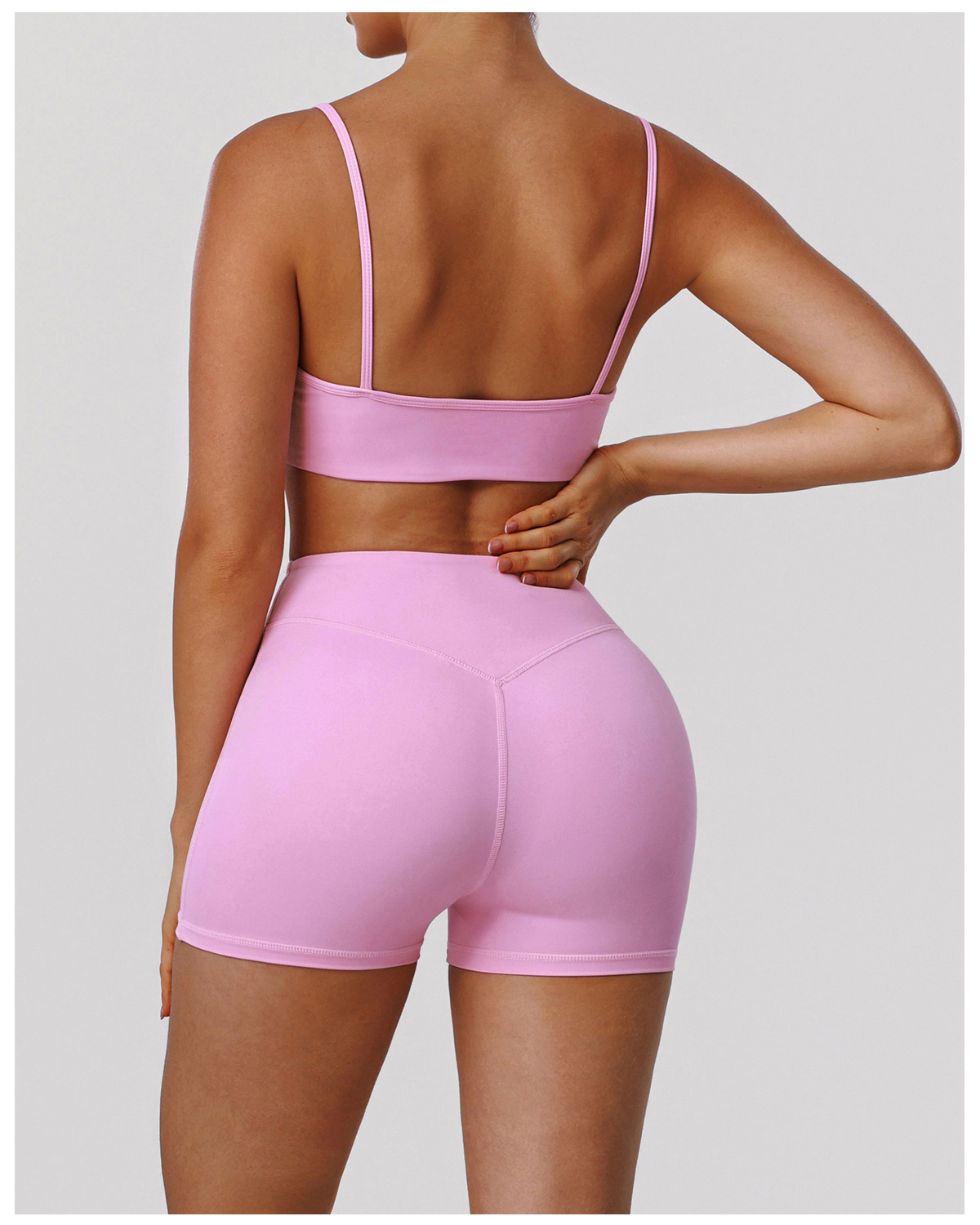 Conjunto de chándal para correr para mujer, sujetador y pantalones cortos, ropa de fitness, top de entrenamiento, conjuntos de yoga de cintura alta FGBSM2392
