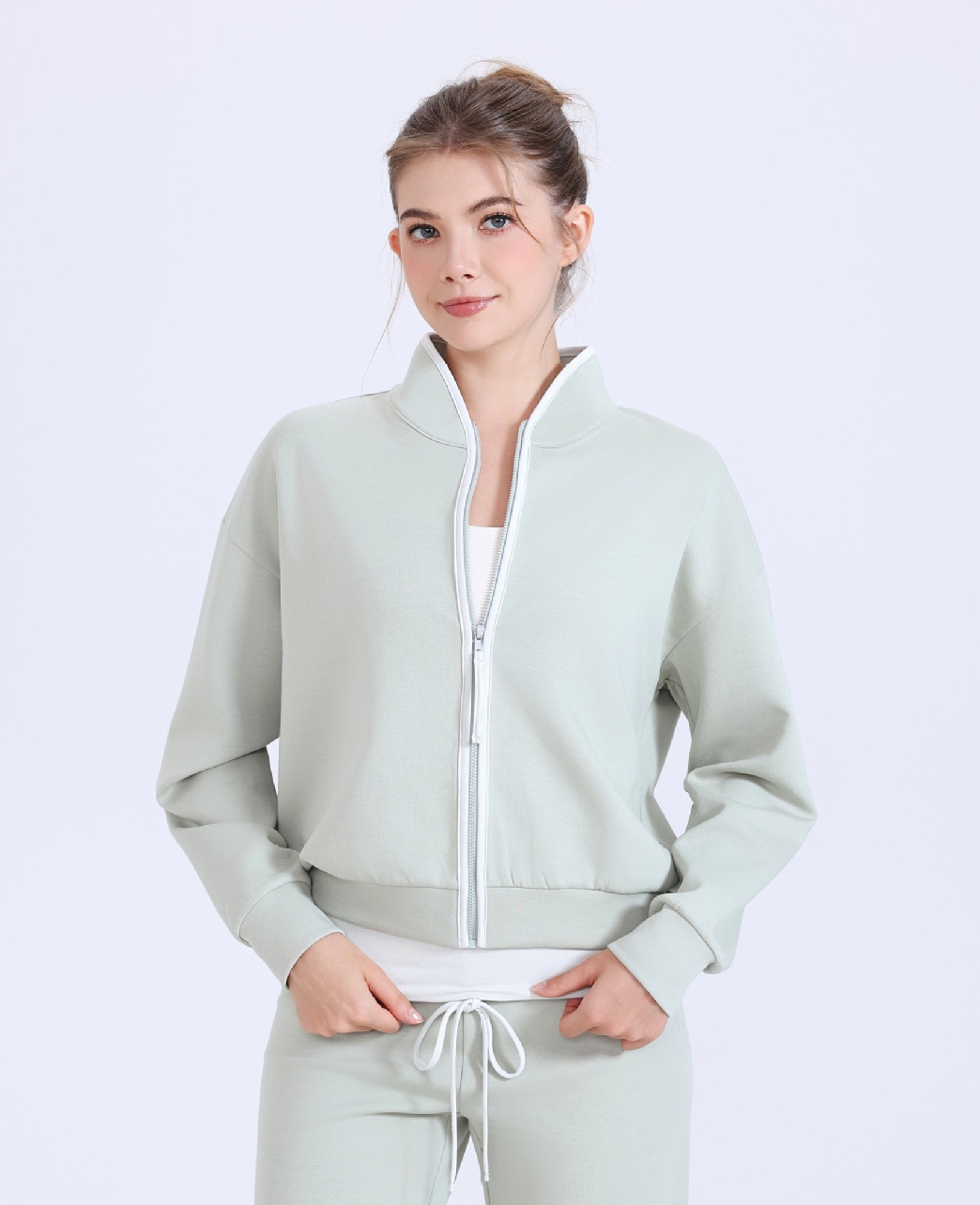 Traje de yoga, chaqueta de entrenamiento, ropa de entrenamiento para mujer, logotipo personalizado, gimnasio, fitness, traje de manga larga, ropa deportiva para ejercicio, ropa de yoga FGBWT3555