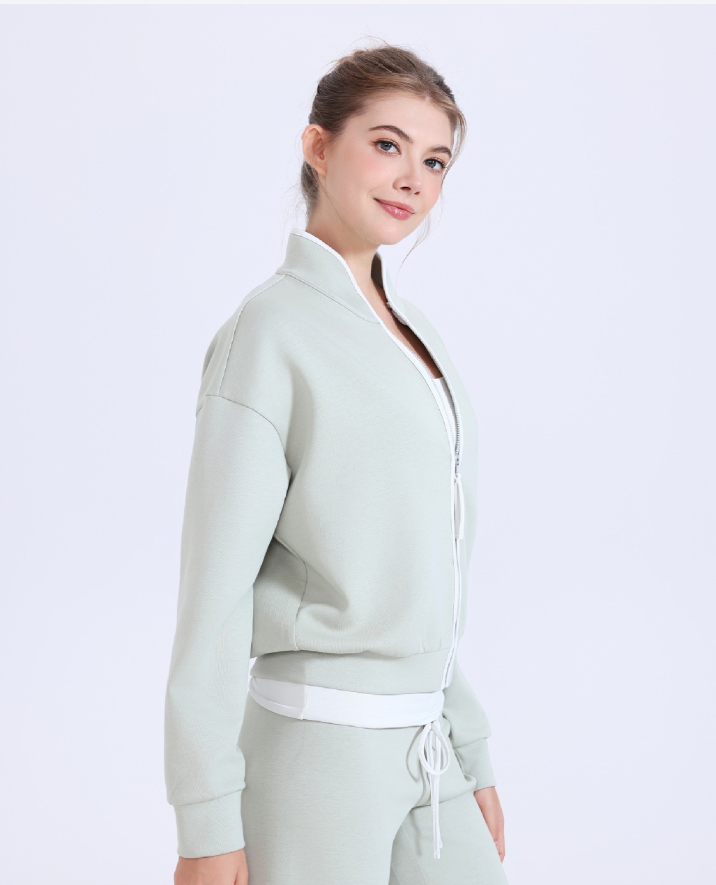 Traje de yoga, chaqueta de entrenamiento, ropa de entrenamiento para mujer, logotipo personalizado, gimnasio, fitness, traje de manga larga, ropa deportiva para ejercicio, ropa de yoga FGBWT3555