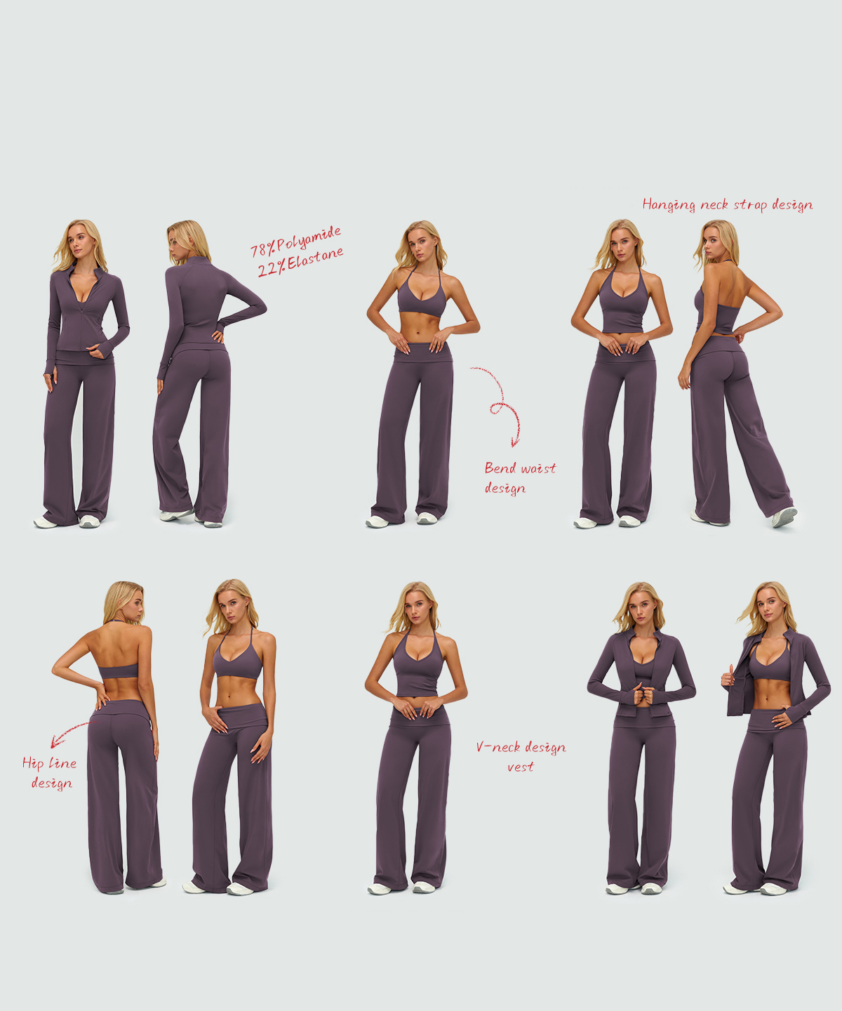 Nuevo Lanzamiento: Conjunto de Yoga de 4 Piezas FGBTZ5529 Ya Disponible