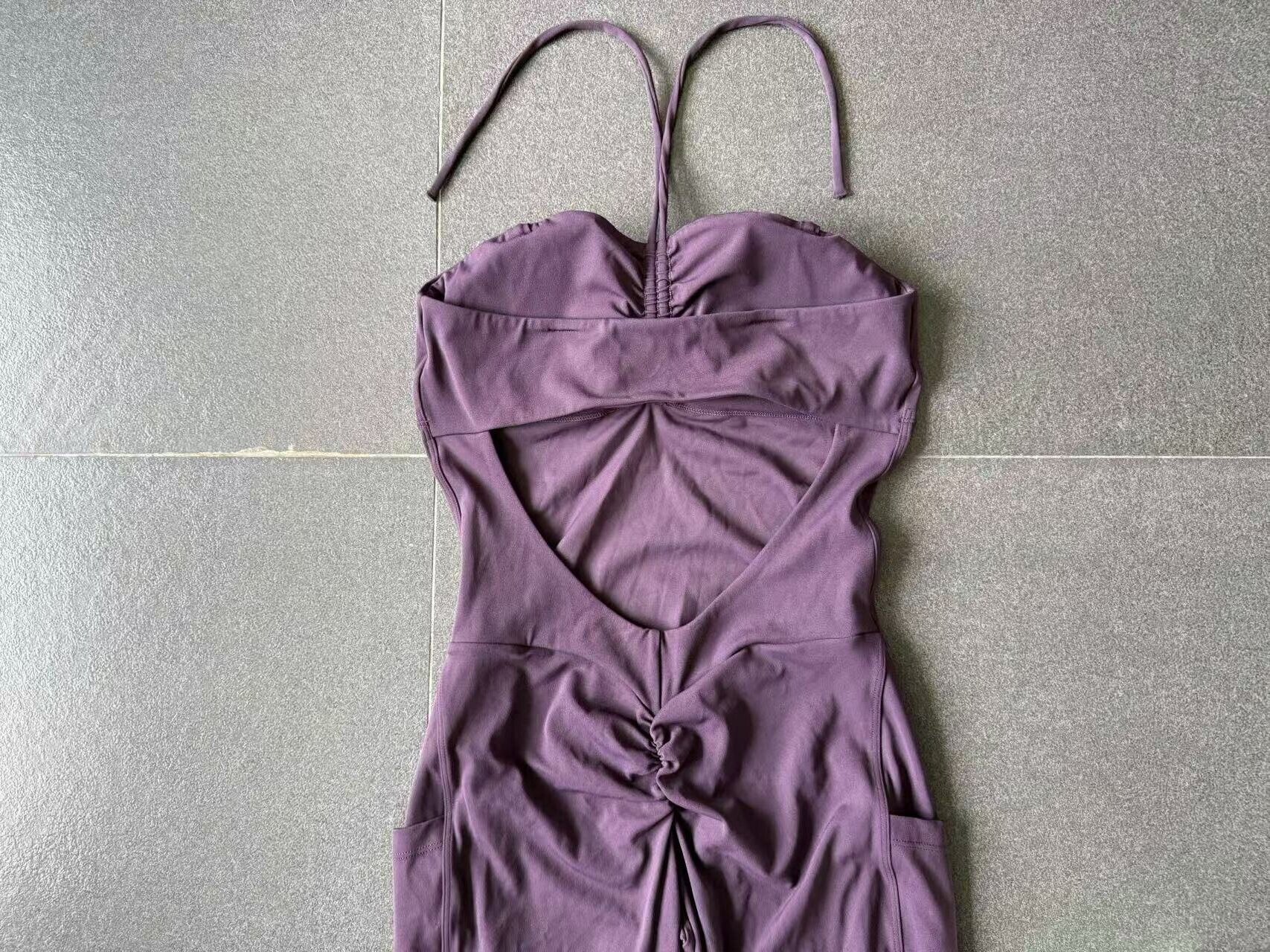 Venta al por mayor de mono de mujer con espalda descubierta, faja moldeadora, tirantes ajustables, pantalones cortos, mono con almohadilla para el pecho, pilates, yoga, FGB80663