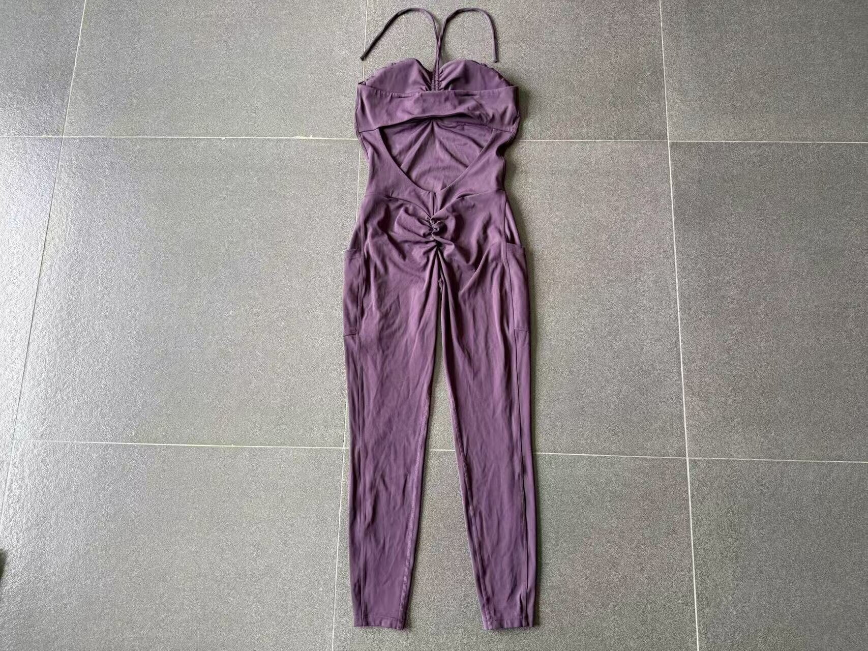 Venta al por mayor de mono de mujer con espalda descubierta, faja moldeadora, tirantes ajustables, pantalones cortos, mono con almohadilla para el pecho, pilates, yoga, FGB80663