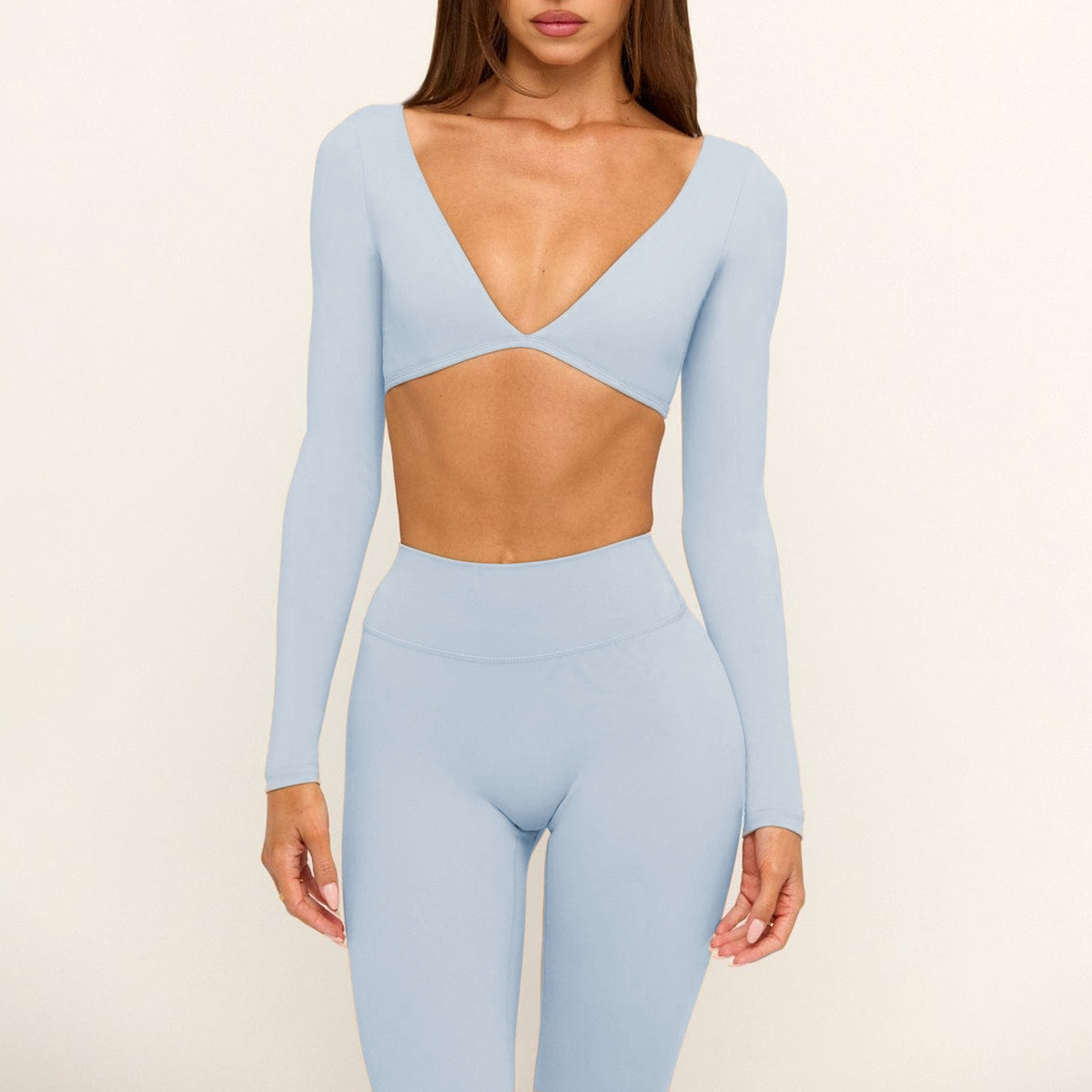 Camisetas de manga larga para mujer, elásticas, para fitness, yoga, secado rápido, para entrenamiento deportivo, FGBU170